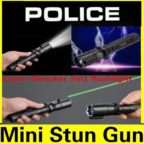 3 in 1 Police Power Stun Flashlight Electric Shock Taser Gun Self Defense Tool | Wish