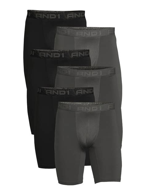 AND1 Men's Underwear Pro Platinum Boxer Briefs, 6 Pack, 9" - Walmart.com