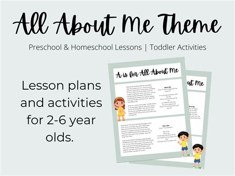 All About Me Theme Preschool Curriculum Printable | Homeschool Lesson ...