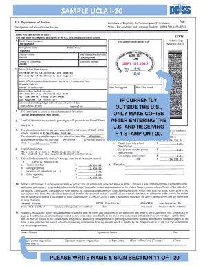 Ucla I20 - Fill Online, Printable, Fillable, Blank | pdfFiller