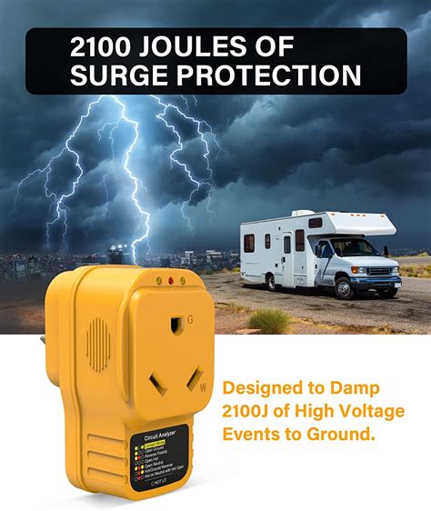 Buy EyGde 30 Amp Surge Protector for RV, RV Circuit Analyzer Power ...