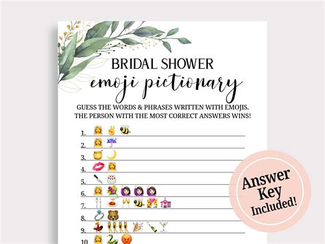 Emoji Wedding Shower Game