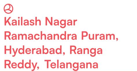 Kailash Nagar Ramachandra Puram, Hyderabad, Ranga R... – Roomies.co.in