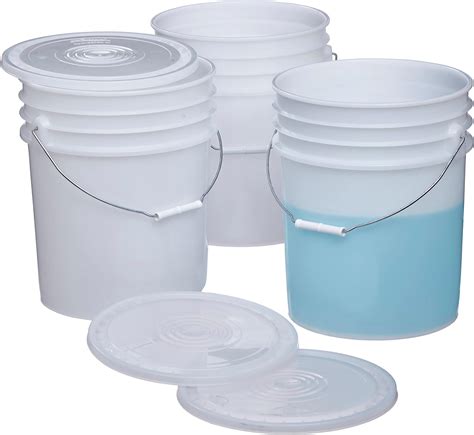 Amazon.com: Consolidated Plastics 1 Gallon Food Grade Buckets BPA Free ...