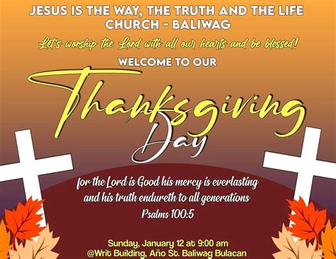 Thanksgiving Day Celebration, Writ Building, Año st Baliwag Bulacan ...