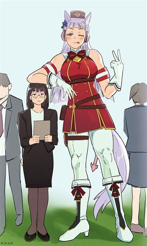 trainer, gold ship, and female trainer (umamusume) drawn by teemee ...