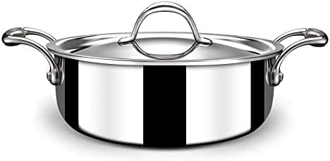 Buy Bergner Argent TriPly Stainless Steel 22 cm Casserole with ...