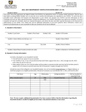 Dependent Verification (V5) Worksheet (Text ... Doc Template | pdfFiller
