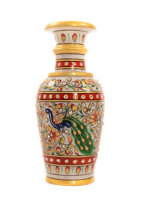 Buy Vaishnavi Art Collection Stone Flower Vase (3.5 X 3.5 X 9 Inch ...