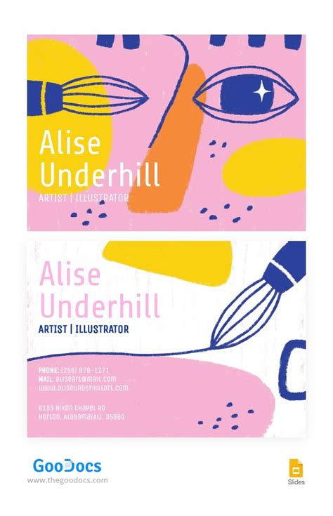 Artist Business Card Design 的图像结果