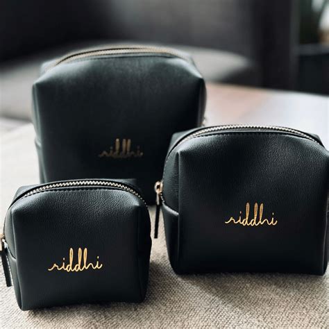 Personalized - Organizer Pouch Set of 3 | Vegan Leather - Lemonade ...