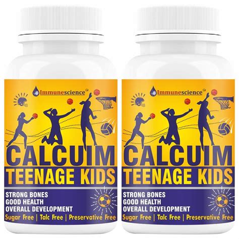 Immunescience Calcium For Kids With Vitamin D (as d3), Magnesium, Zinc ...