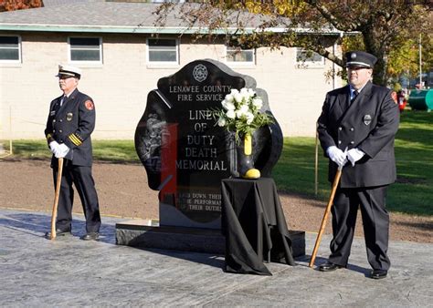 Lenawee County firefighters' sacrifices honored at memorial dedication