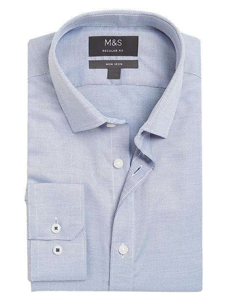 Buy Regular Fit Pure Cotton Textured Shirt at Marks & Spencer