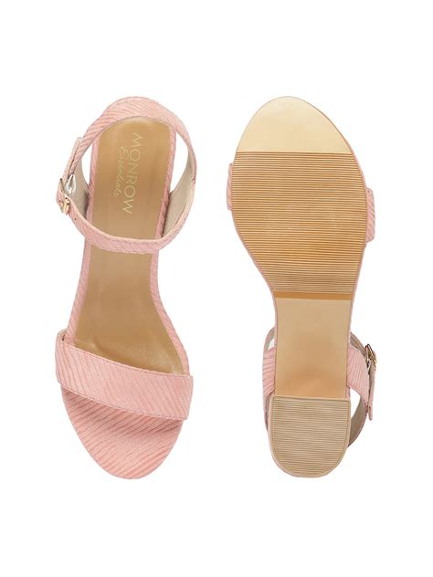 Polina Pink Block Heels – Monrow Shoes