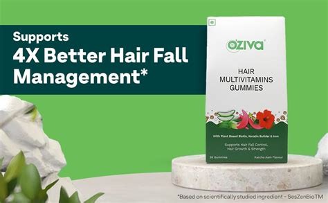 OZiva Biotin Hair Multivitamins Gummies for Stronger, Fuller, Shinier ...