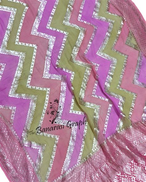Rangkart Khaddi Georgette Water Zari - With Handbrush Pure Banarasi Sa ...
