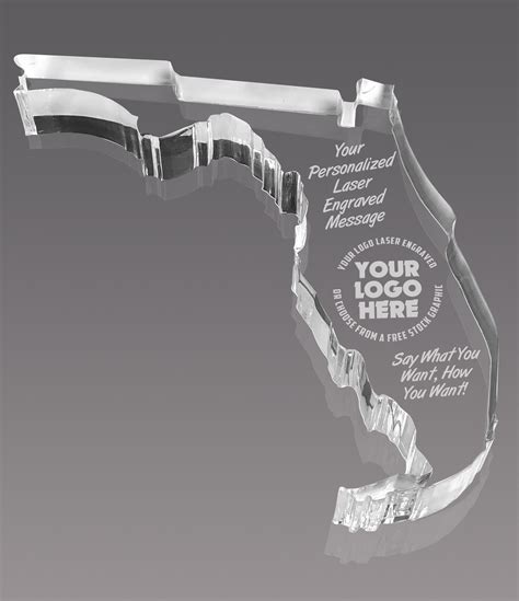 Florida Paperweight Acrylic Award - 7 x 2.1875 inch - Trophy Depot