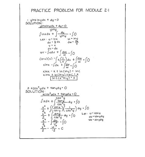 Image result for Diff EQ Practice Problems