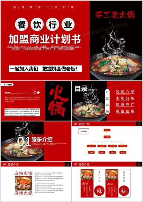 美食餐饮宣传PPT模板下载_熊猫办公