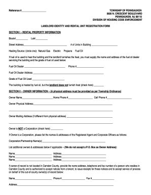NJ Landlord Identity and Rental Unit - Fill Out, Sign & Share Online ...
