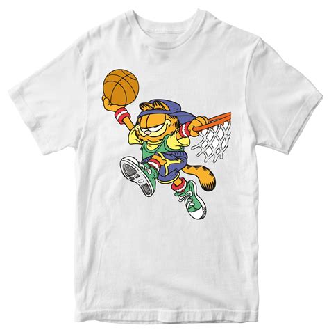 Garfield Basketball 100% Cotton T-shirt