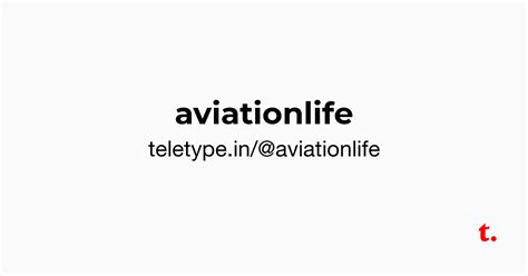 @aviationlife — Teletype