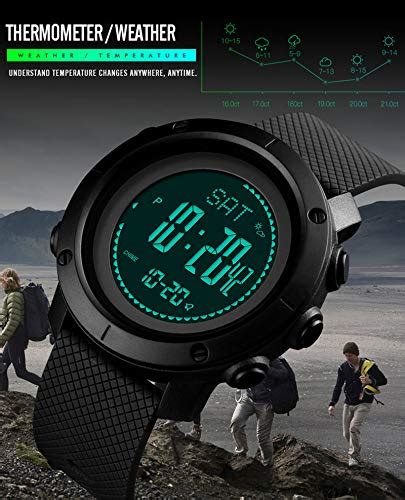 Buy Digital Watch Military Tactical Sports Compass Pedometer Alarm ...