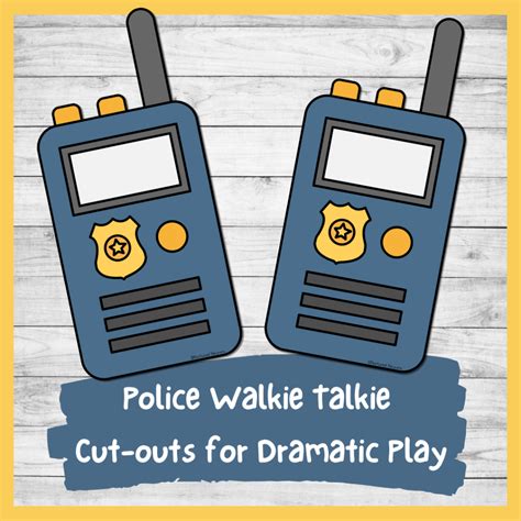Printable Police Walkie Talkie Cut Outs (For Dramatic Play Or Display ...