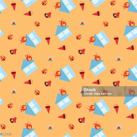 National Firefighter Day Fireman Seamless Pattern Design For Fabric ...