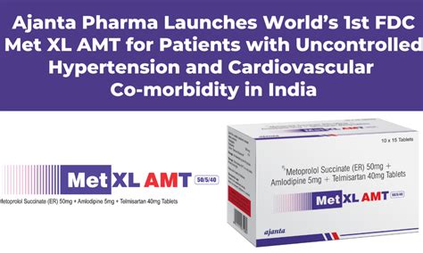 Ajanta Pharma Launches World's 1st FDC Met XL AMT for Patients with ...