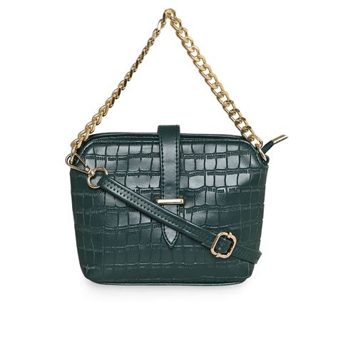 Buy ESBEDA Green Color Croco Emboss Mini Sling Bag For Women at Amazon.in