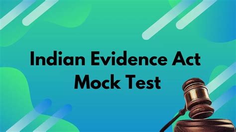 Indian Evidence Act Mock Test - PSC PDF BANK