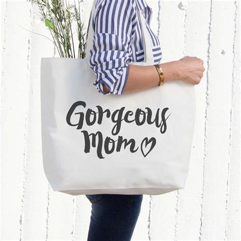 Gorgeous Mom Canvas Bag Mother's Day Gifts Grocery Bag Tote bag For Mom ...