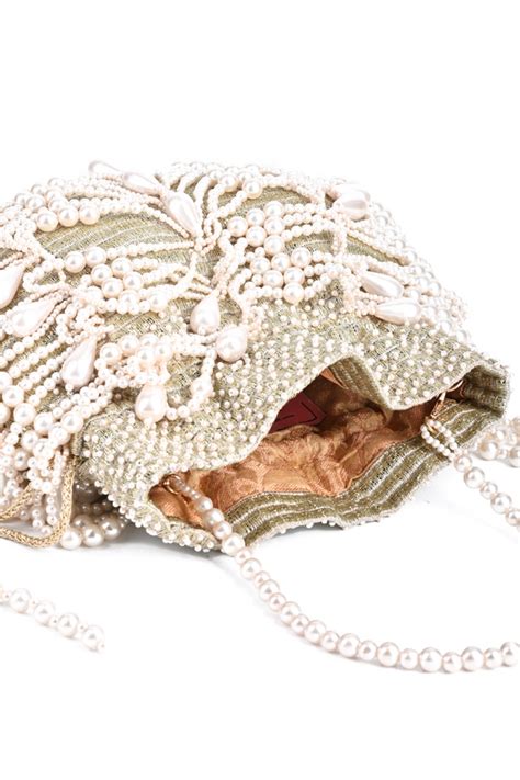 House of Kosha - Farah Gold Pearl Potli - Elahe