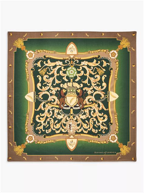 Aspinal of London Silk Scarf, Racing Green