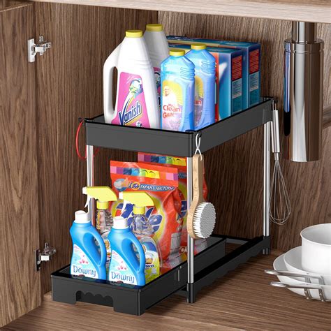 Buy Under Sink Organizer, 2-Tier Under Sink Organizer and Storage with ...