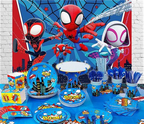 Buy Spidey and His Amazing Friends Backdrop, Spiderman Hero Background ...