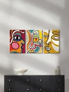999STORE wooden stretched Abstract Face Wall Art paintings for home ...