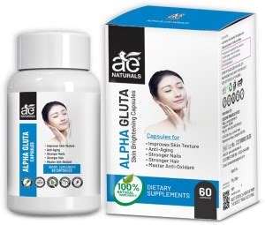 AE Naturals Alpha Gluta Capsules For Skin brightening 60 caps Price in ...