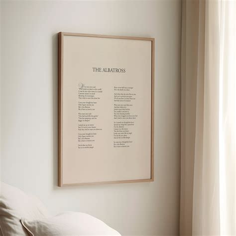 The Albatross Lyrics Aesthetic Wall Art Tortured Poets Department ...