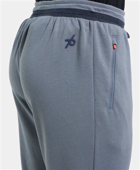 Buy Super Combed Cotton Rich Pique Slim Fit Jogger with Zipper Pockets ...