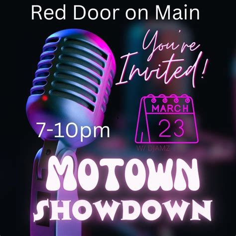 Motown Showdown , Red Door on Main Drinkery & Eatery, Clovis, 23 March ...