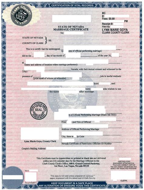 Nevada Certified Marriage Document Marriage Certificate Wikipedia