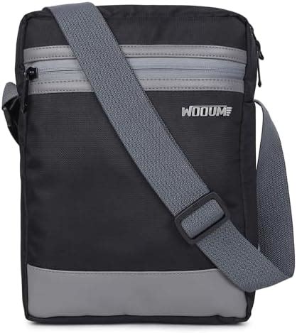 QIPS Stylish Black Sling Cross Body Tavel Office Business Messenger Bag ...