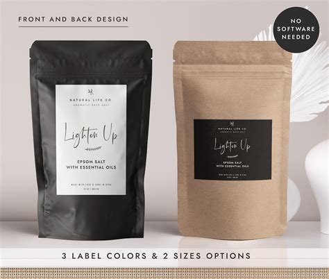 Buy Editable Pouch Label Template: Bath & Body Product Label (CORJL ...