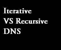 difference between iterative and recursive dns query