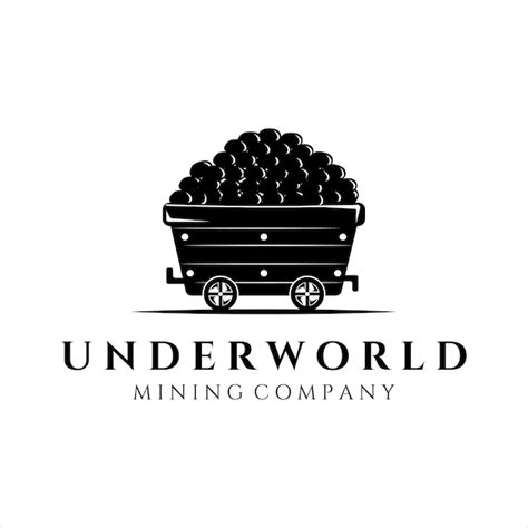 Mining Cart Logo Vintage Vector Illustration Template Design Mining ...