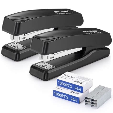 Desktop Office Stapler with 2000 Staples: IMLIKE Half Strip Desk ...