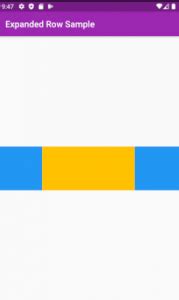 Flutter Expanded Widget 的图像结果